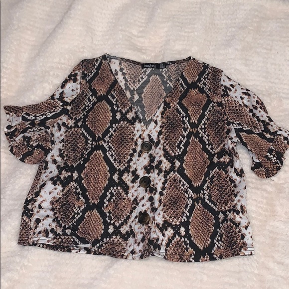 Boohoo snake print blouse - Picture 2 of 4